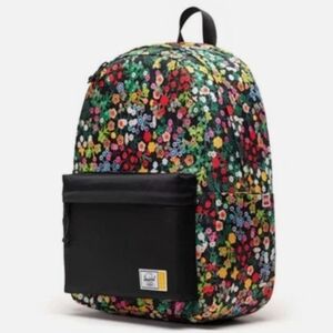 Herschel Black Floral Backpack